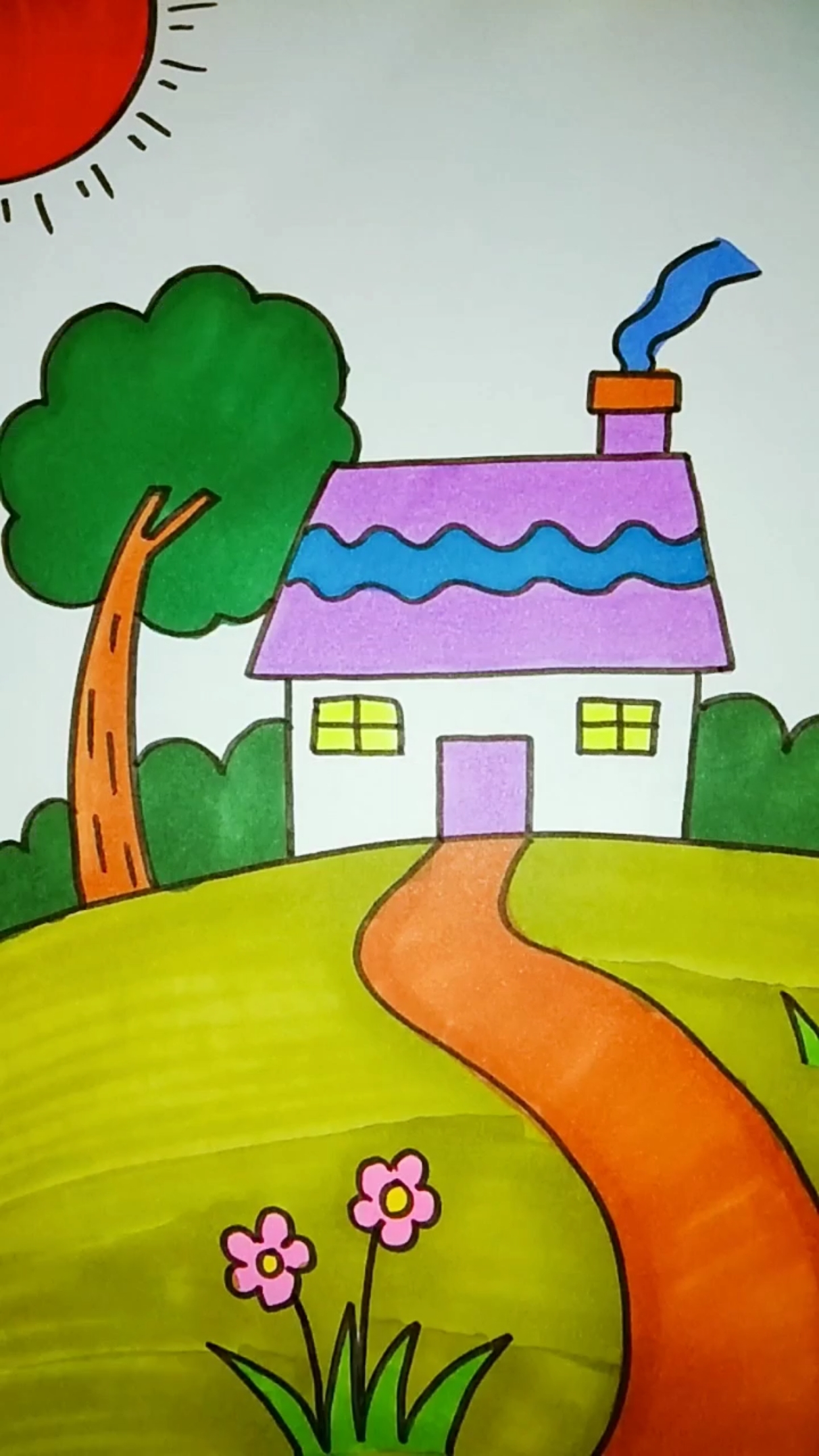 一幅简单的房子画图片
