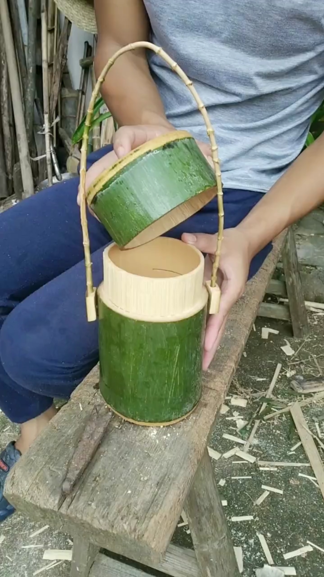 给妈妈做的竹饭盒