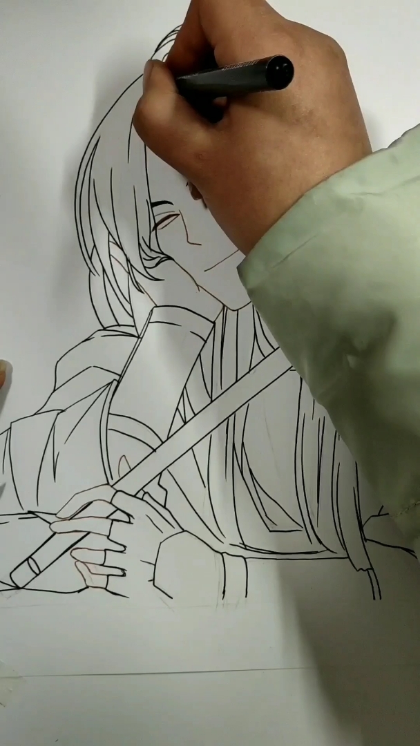 魔道祖师魏无羡勾线部分上色过程