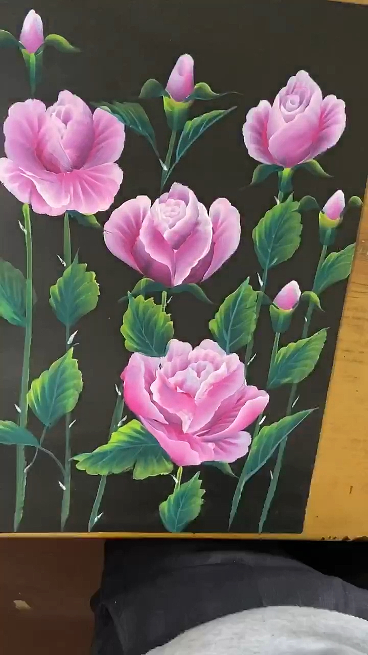 手绘教程#三d彩绘——玫瑰步骤图解教程,爱画画就每天去画,不要计较