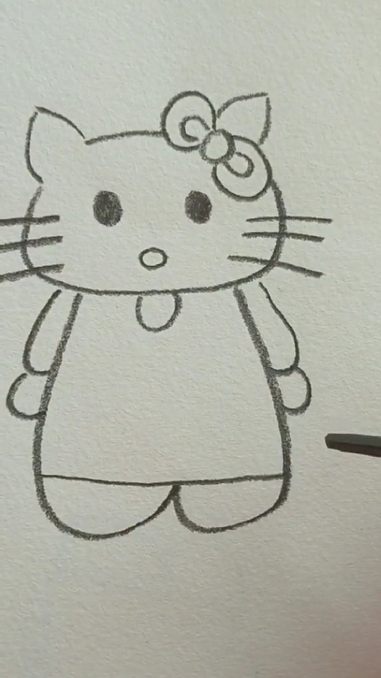 创意简笔画#站立小花猫简笔画-度小视