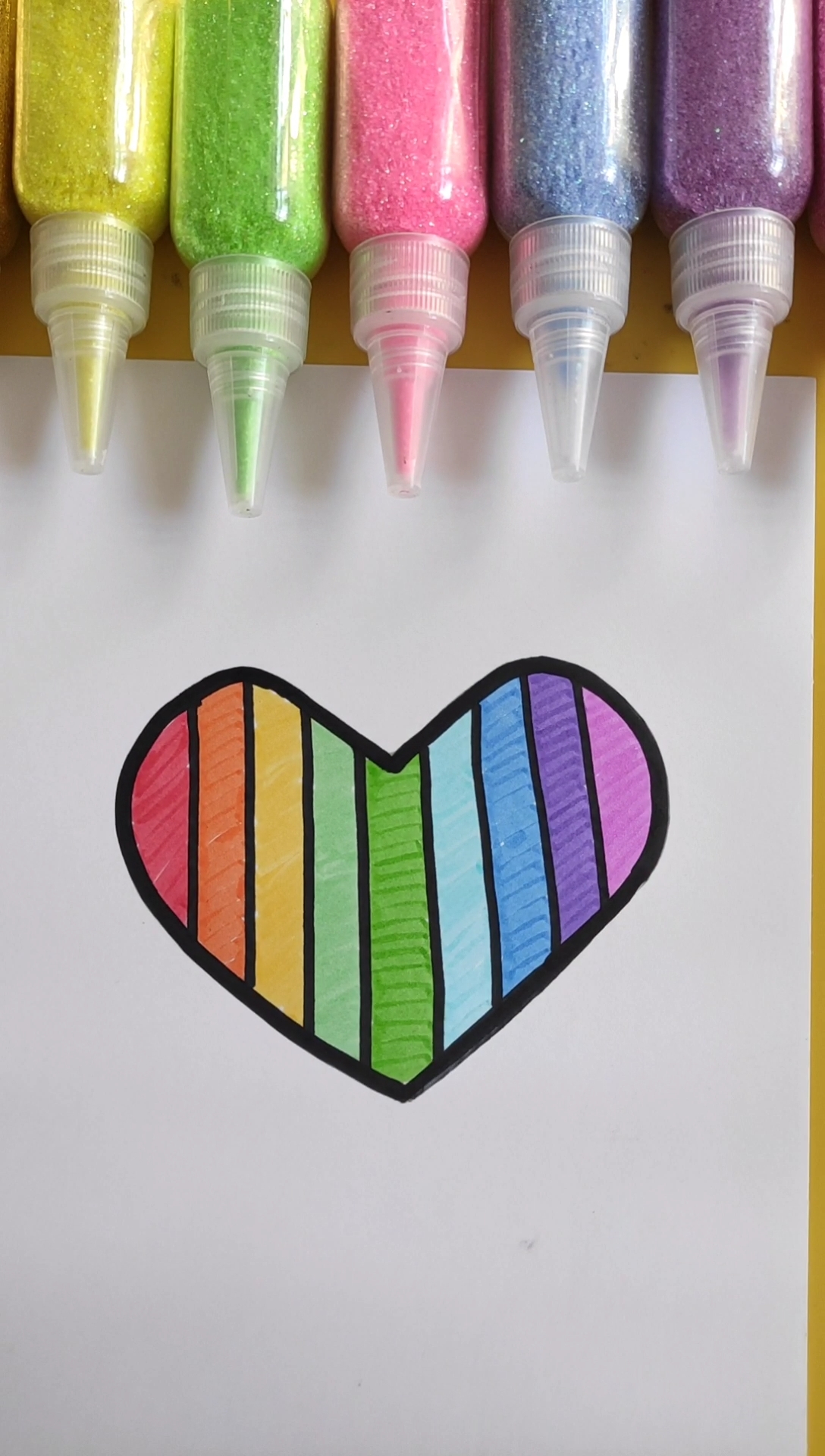 简笔画#简笔画彩色桃心