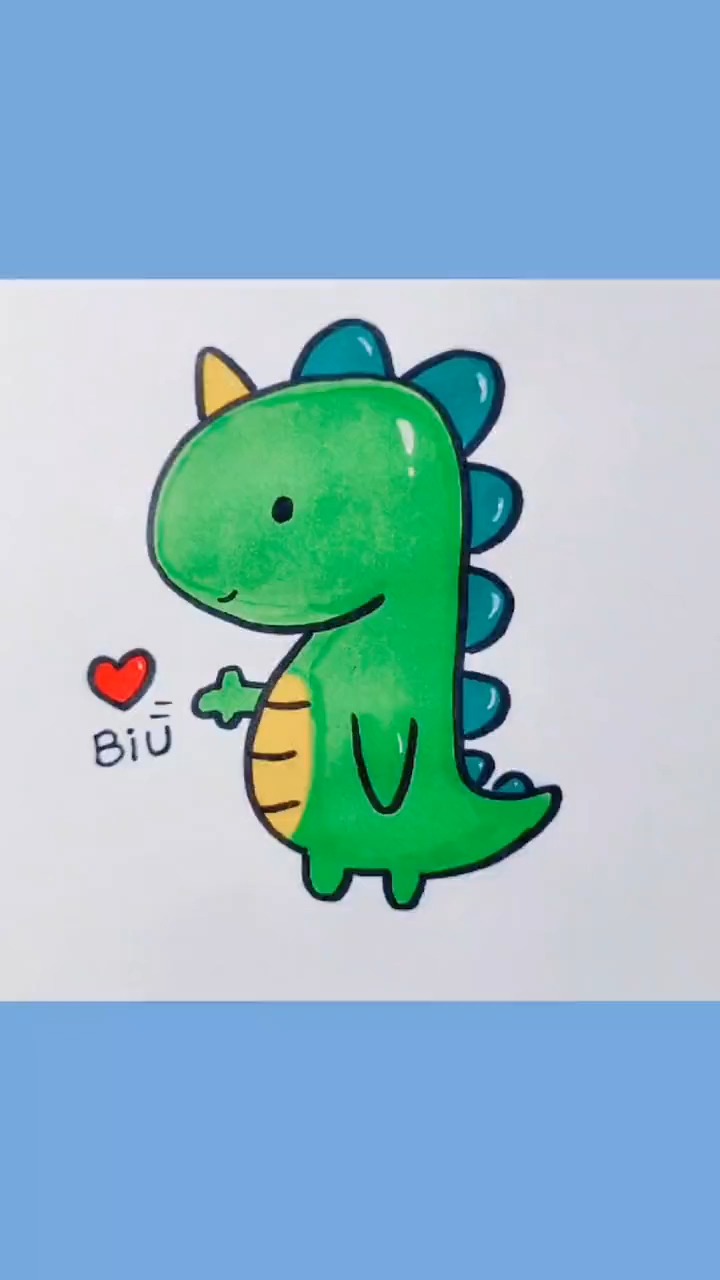 可爱小恐龙简笔画