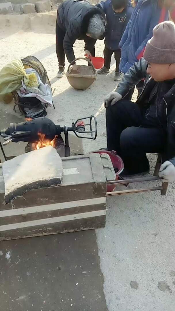 儿时的回忆!打爆米花!