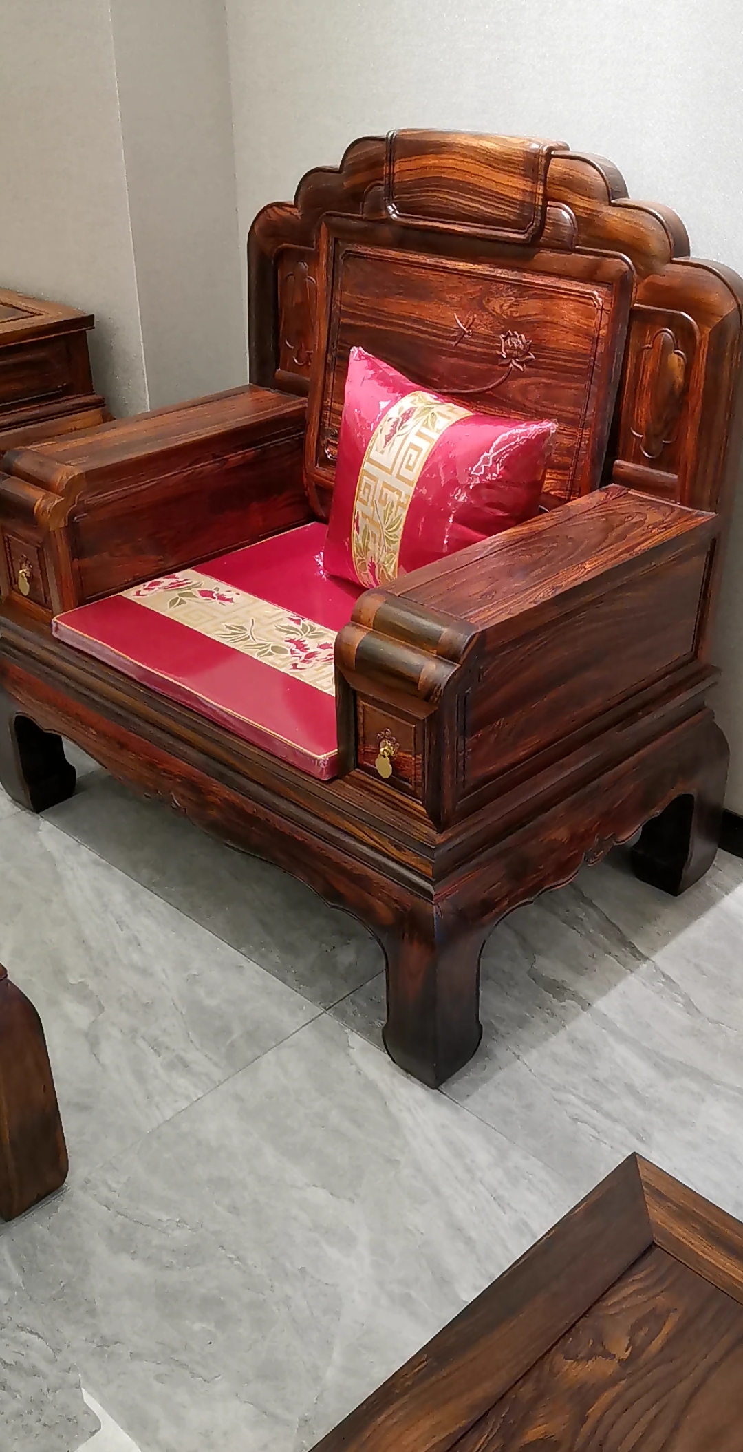 古典红木家具#印尼黑酸枝原木打蜡工艺客厅沙发