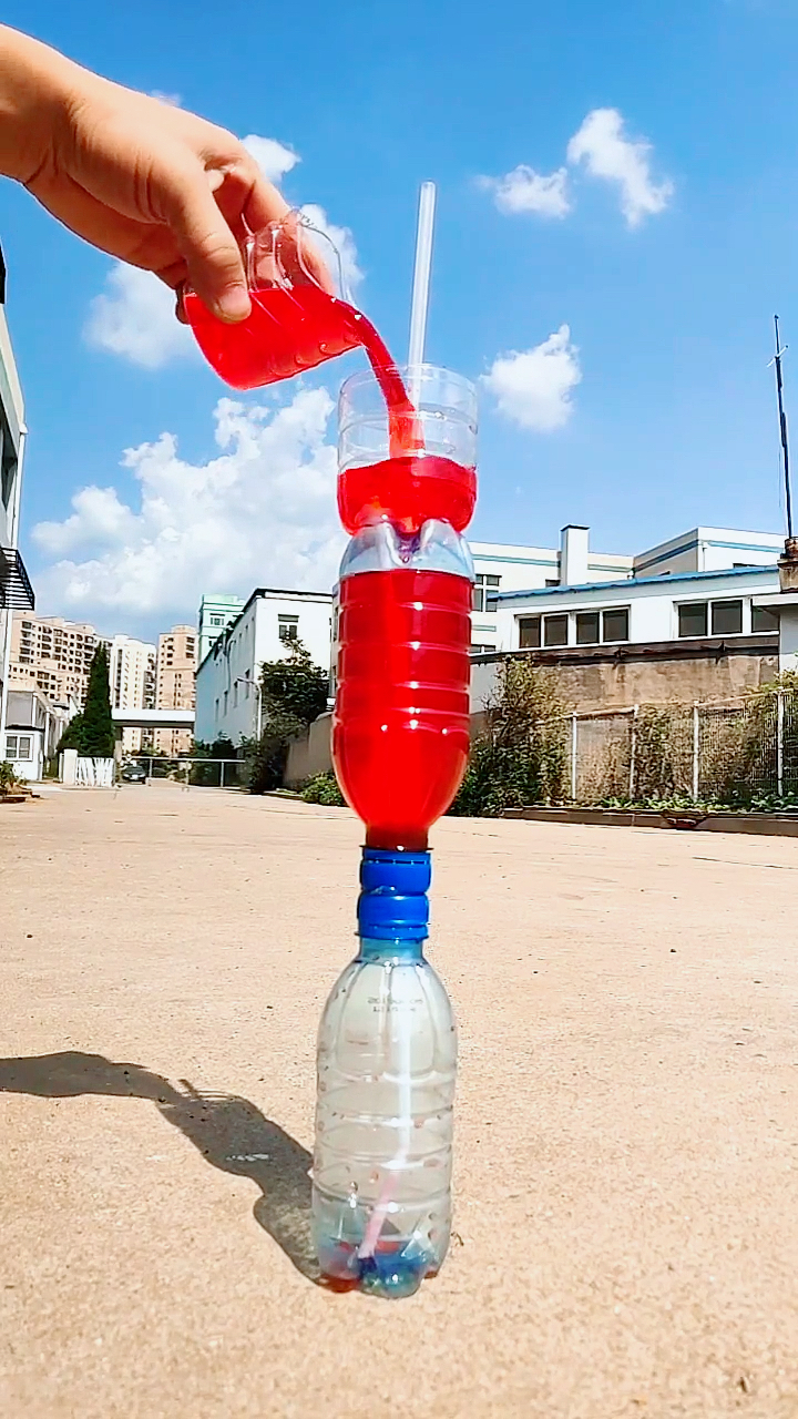 手工制作#自制小喷泉