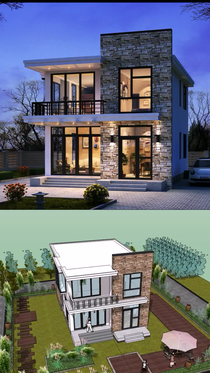 我的私藏景点#60平米占地农村小别墅,设计后就是不一样