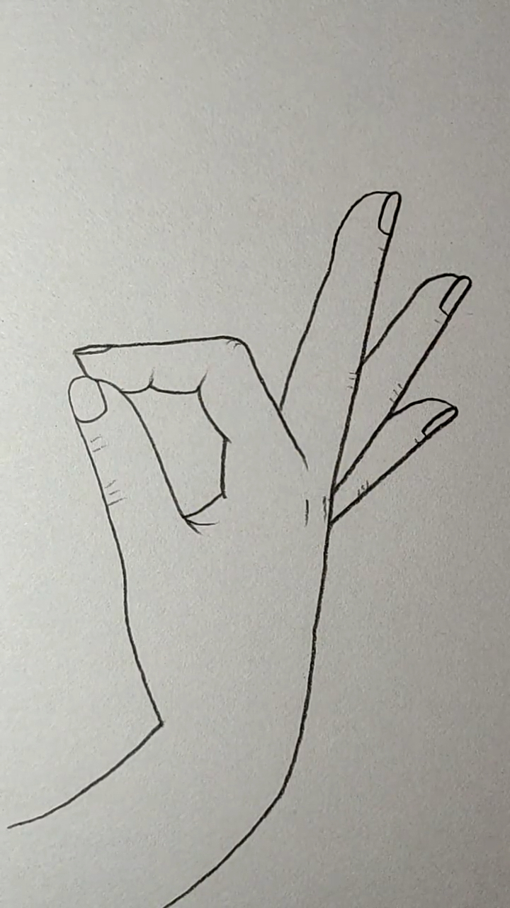 简笔画#用99999画"孔雀"手势