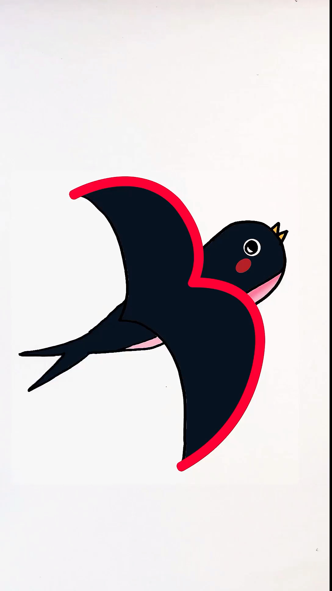 简笔画#用数字3就能画出小燕子.