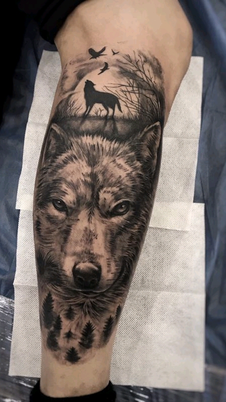 寻找最牛手艺人#写实狼作品分享#纹身#杭州大唐纹身