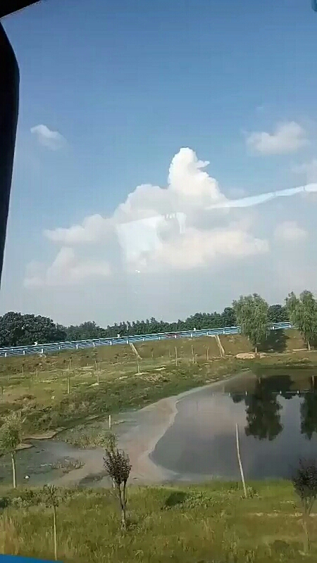 坐车观云.这云象什么