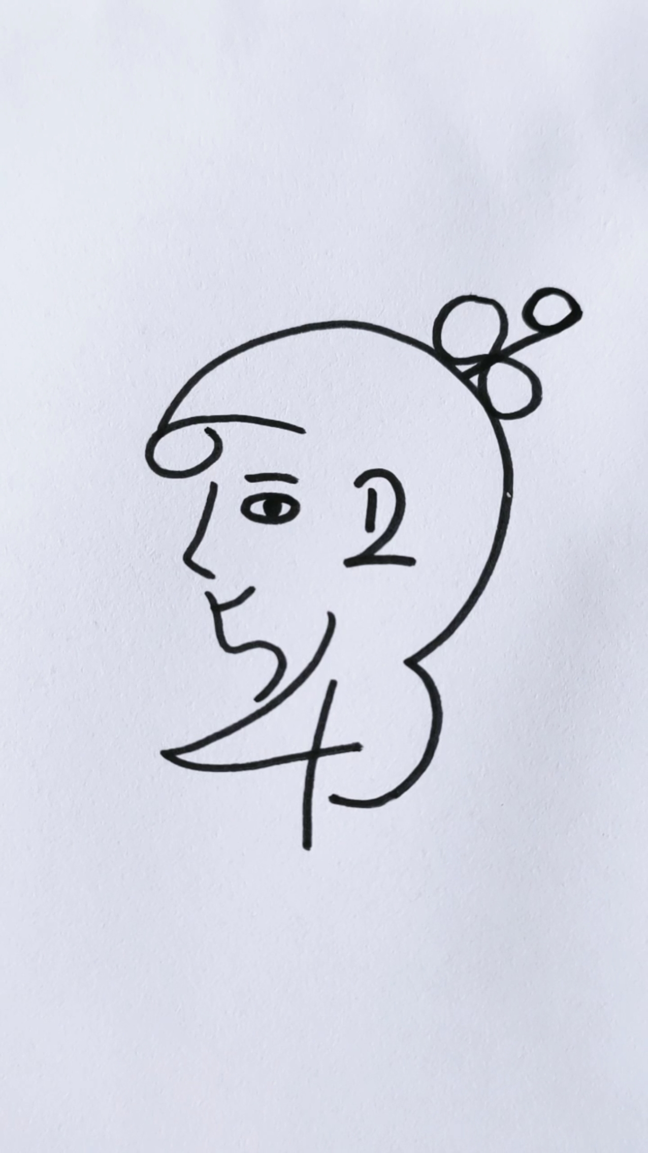 简笔画#数字画美女