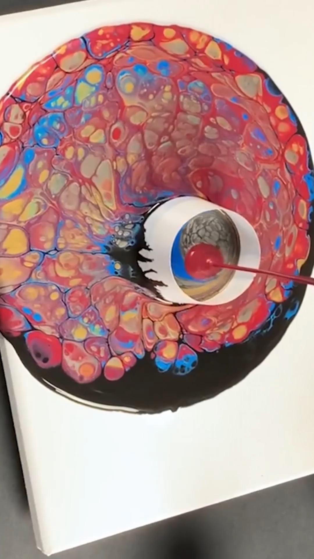 绘画#细胞效果很漂亮 魅力流体画