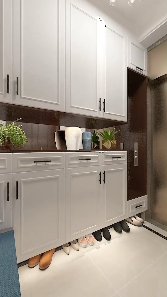 家装设计#一梯一户的私密空间设计鞋凳,挂物区,到顶鞋柜太完美了