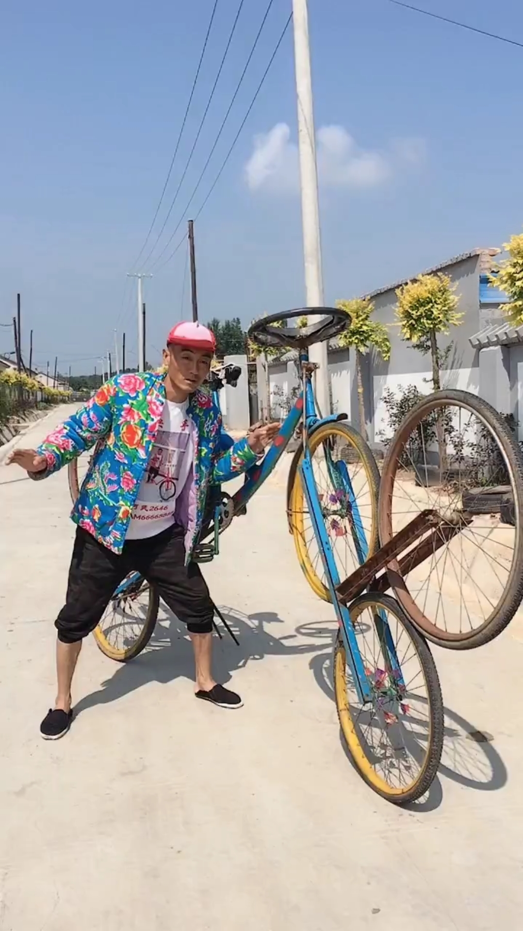 六个轱辘自行车完成