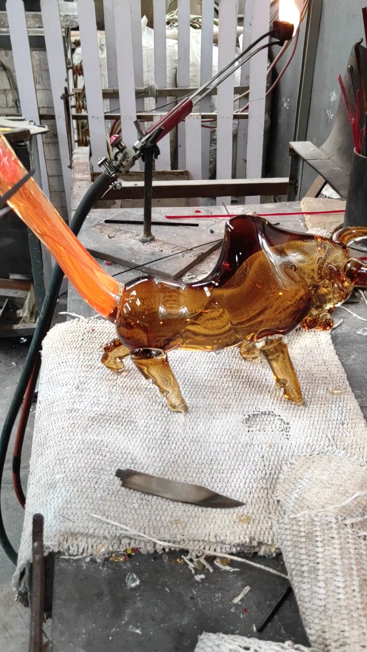 纯手工制作琉璃#拉个牛尾巴