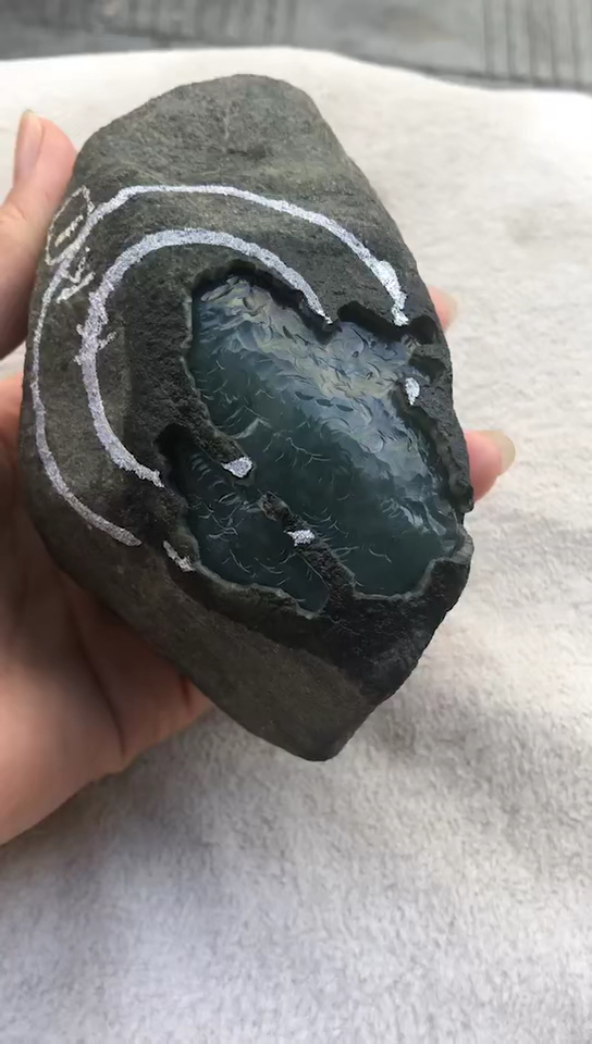 莫西沙冰种手镯大牌开窗料