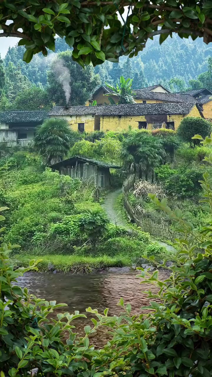 人家,依山傍水远繁华,无为不做俗尘事,轻煮岁月慢煮茶,风景,大山深处