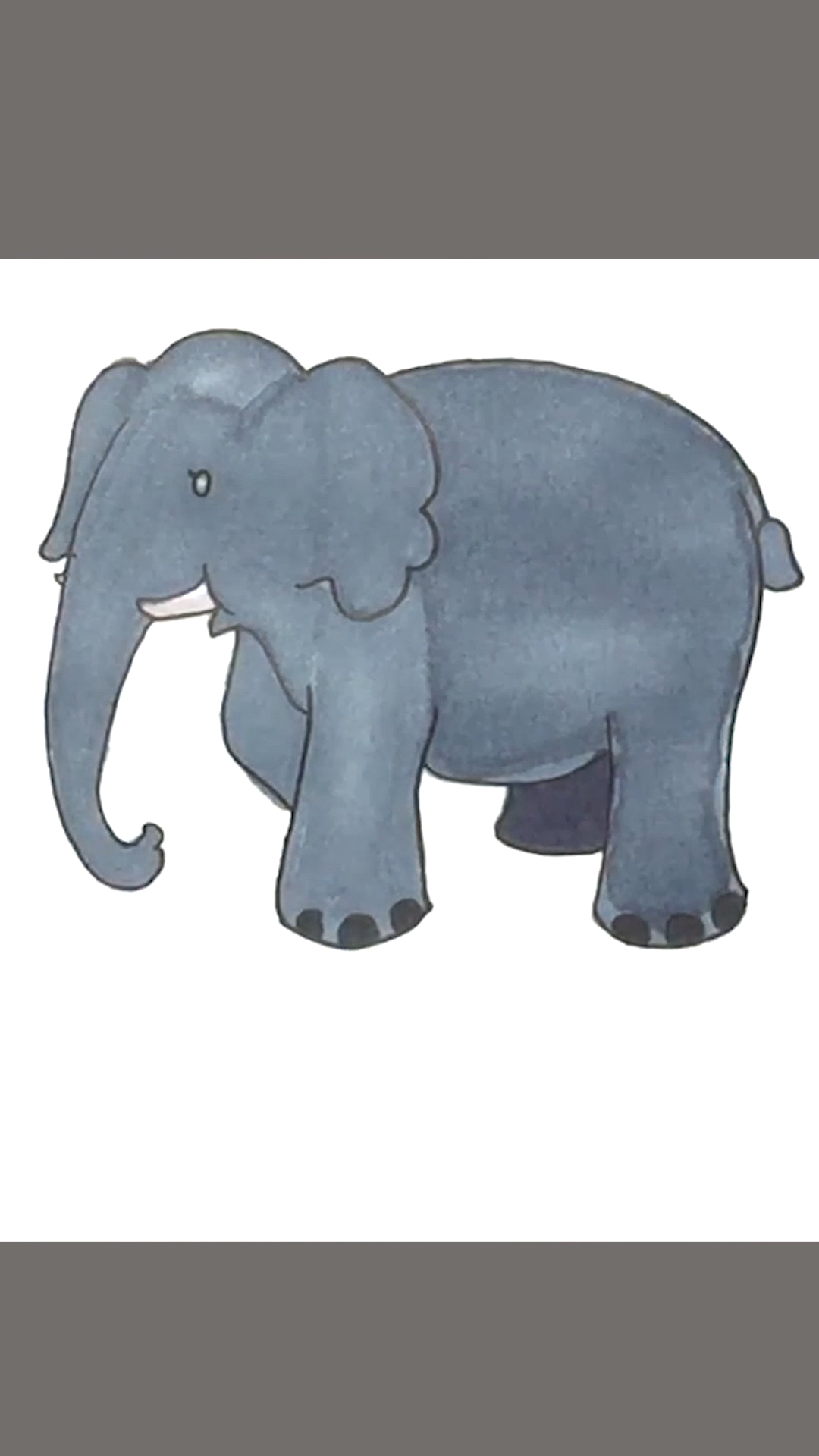 画画原来如此简单#大象简笔画,长长的鼻子庞大的身躯