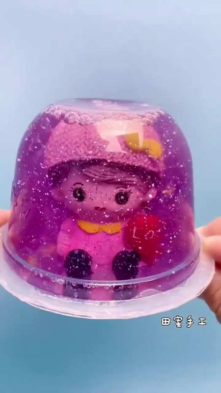 手工制作#果冻吃完了杯杯不要丢哦,拿来做个简单又好看的水晶灵吧