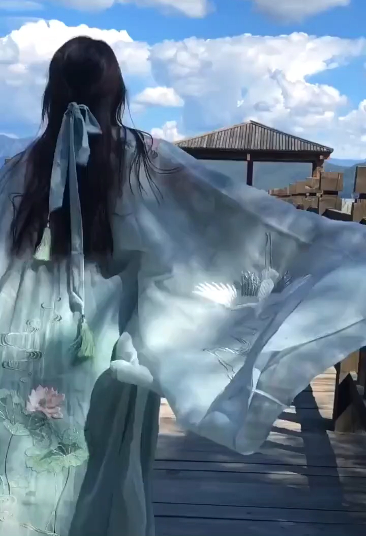 优秀如我#仙女下凡,看背影已经醉了