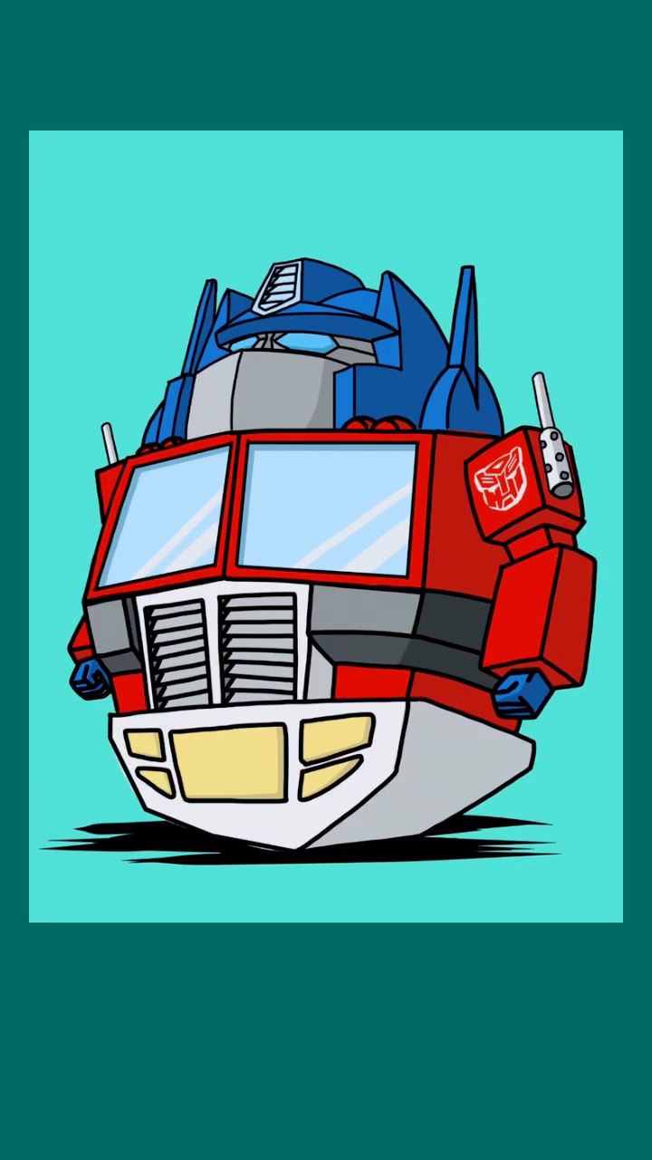 画画原来如此简单#擎天柱大哥威猛