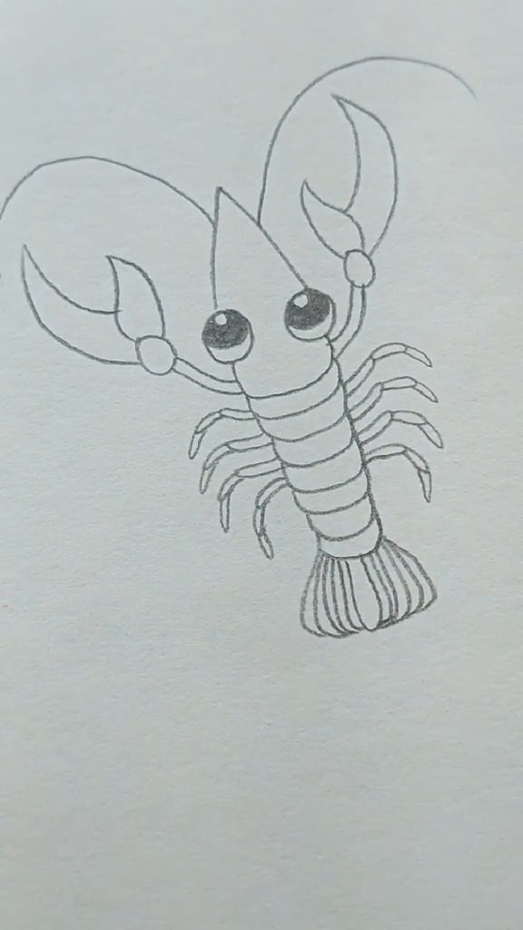 大龙虾儿童简笔画图片