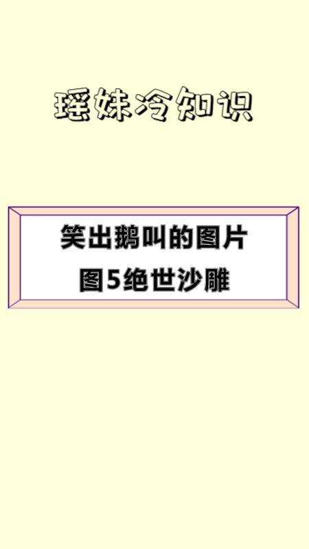 全民涨知识#笑出鹅叫的图片,图5绝世沙雕,瞬间笑出了