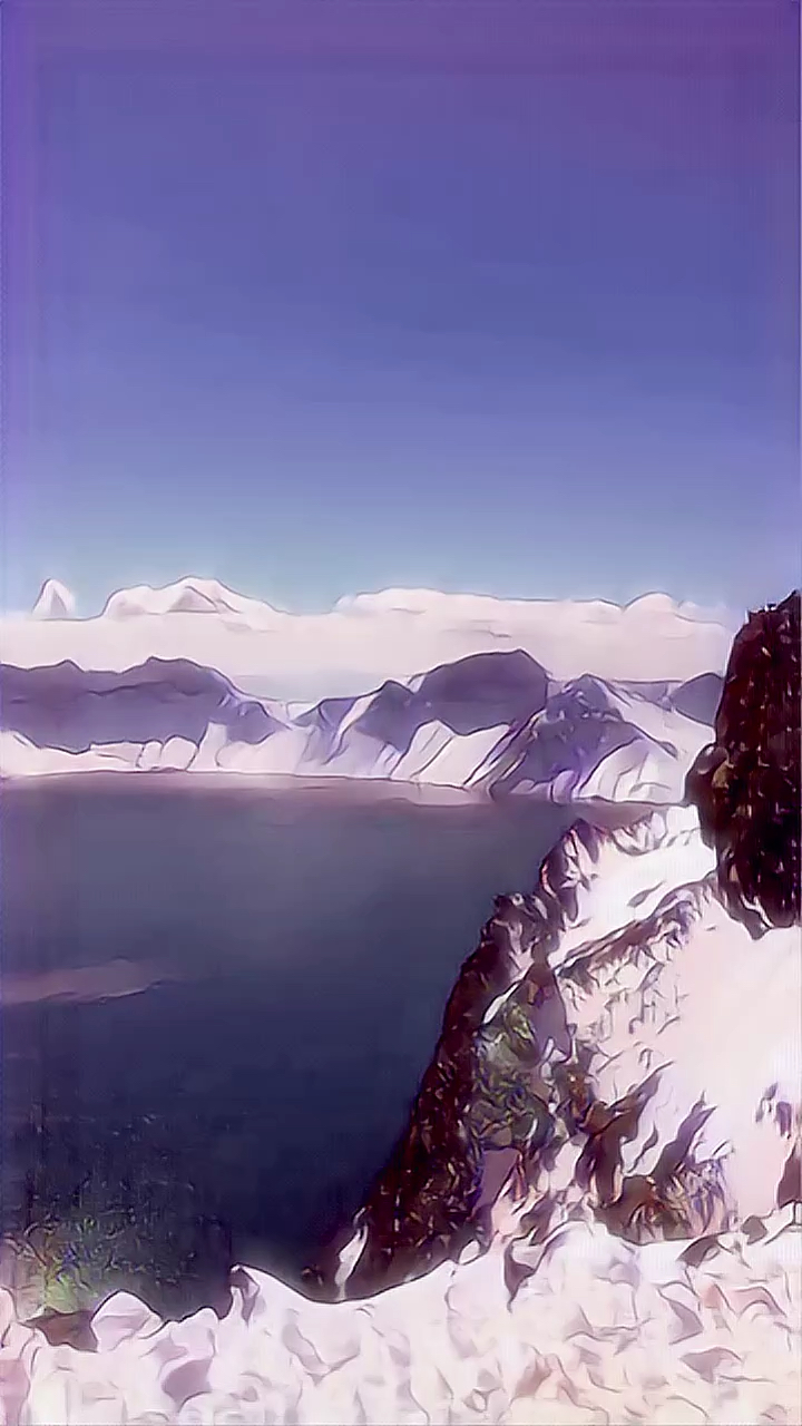 一键动漫#长白山天池