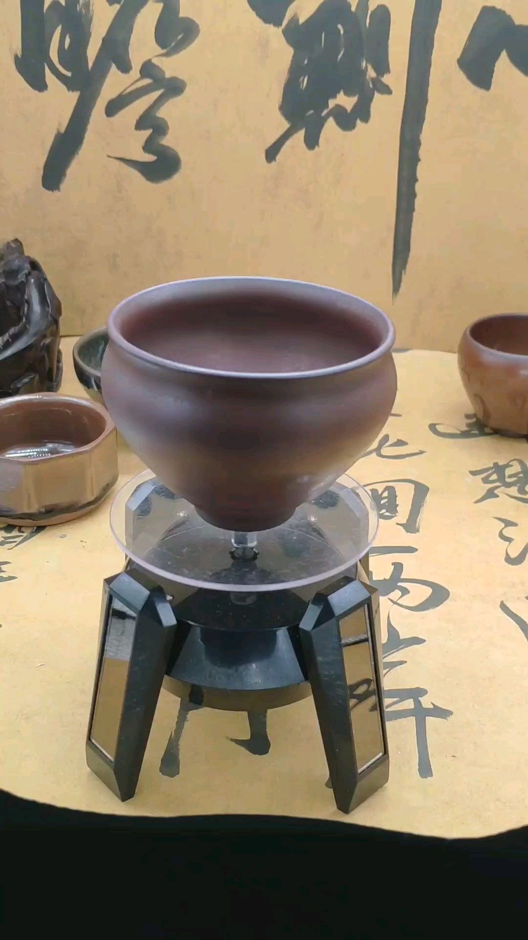 龙窑柴烧铁锈紫金建盏