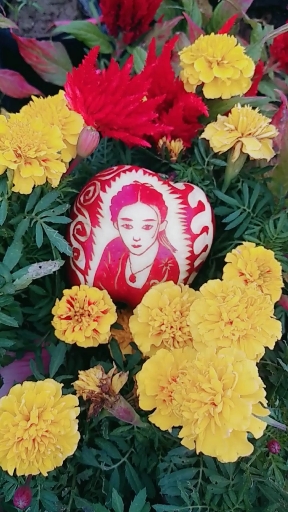 红苹果雕刻#红苹果雕刻造型艺术