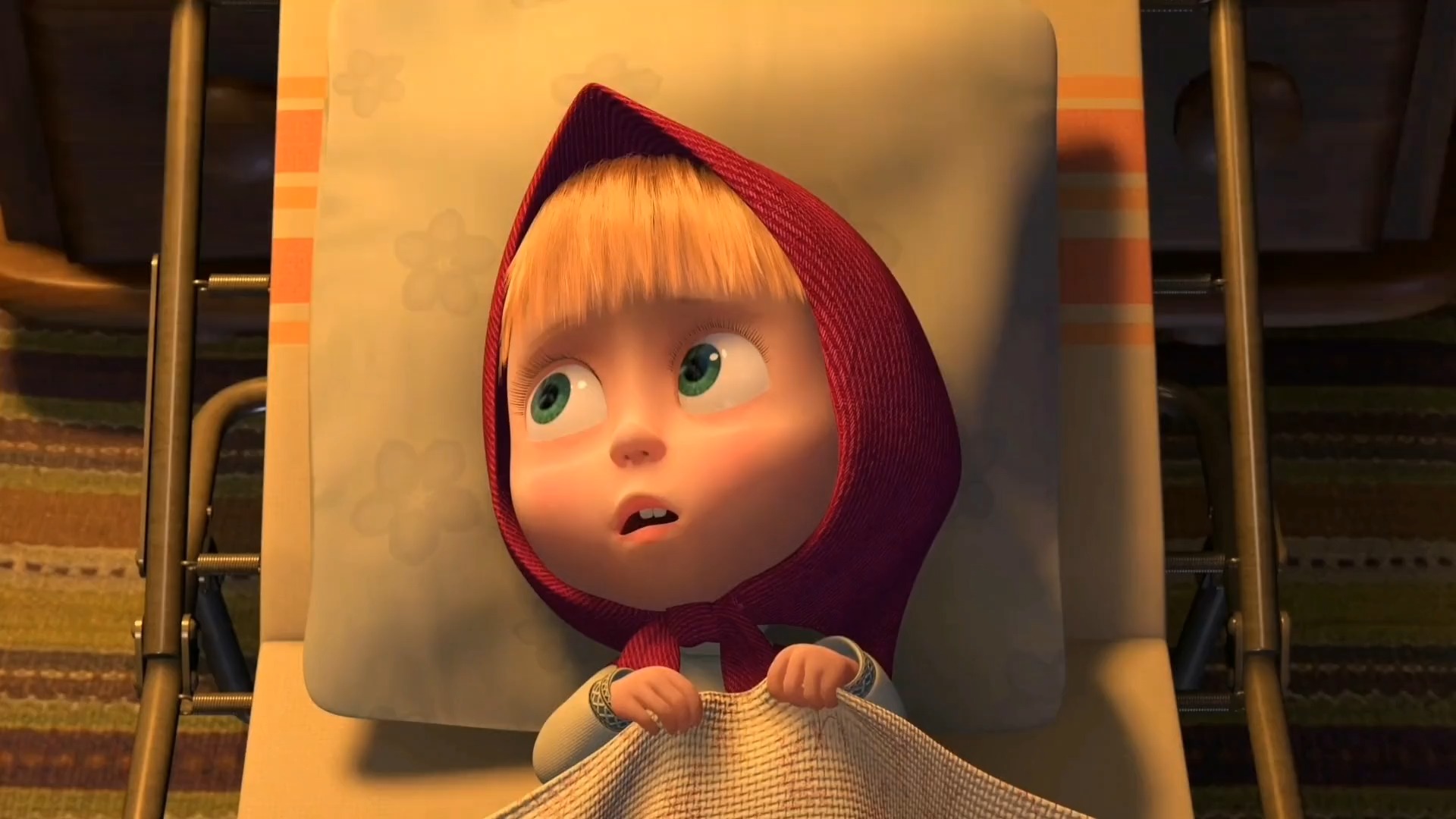 动漫#小女孩儿害怕打雷,竟然吵到熊熊,翻来覆去睡不着