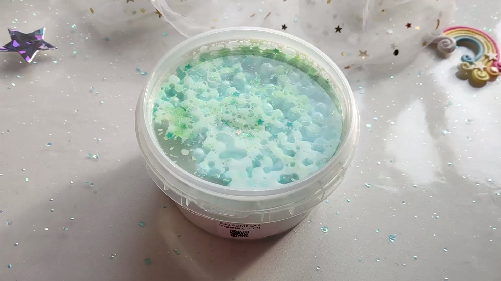 史莱姆泥巴起泡胶#蛋蛋家泥竹取物语8连炸,小清新超可爱,全程炸泡音