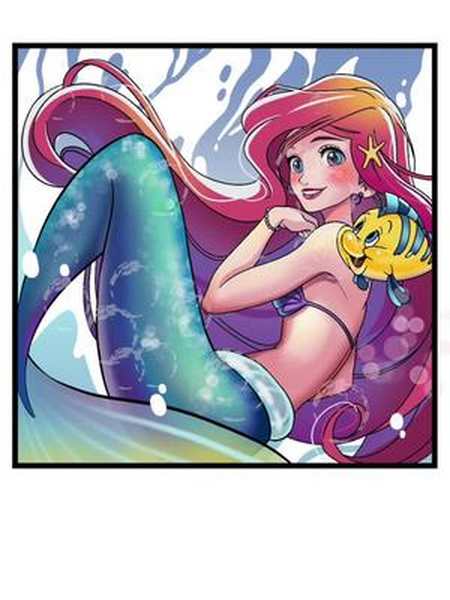 美人鱼板绘画画动漫爸爸画的美人鱼vs我画的美人鱼