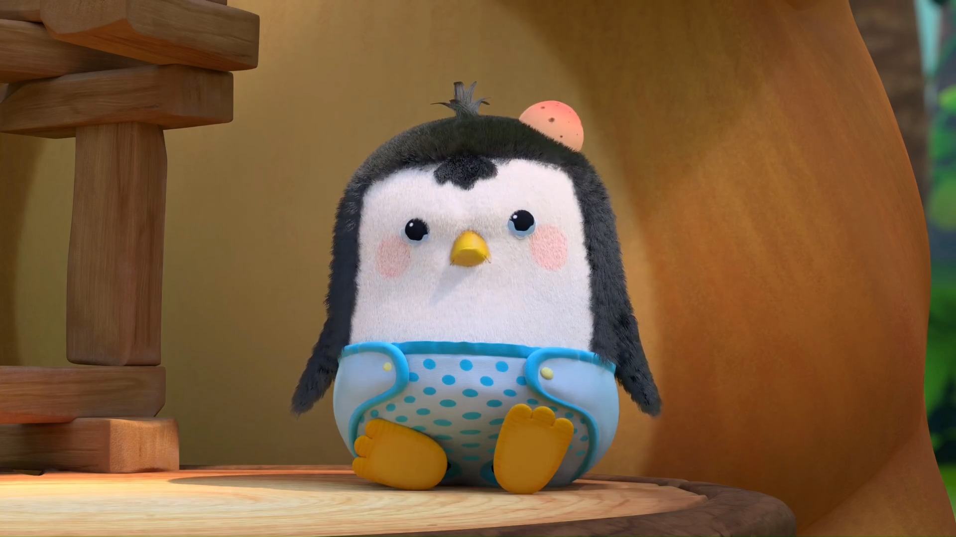 动漫#小企鹅被大熊打了一个包,哭的好伤心,大企鹅会怎么帮他报复?