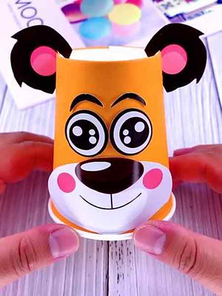 简单又可爱的纸杯小狗狗你喜欢吗知识创作人手工diy亲子手工趣味手工