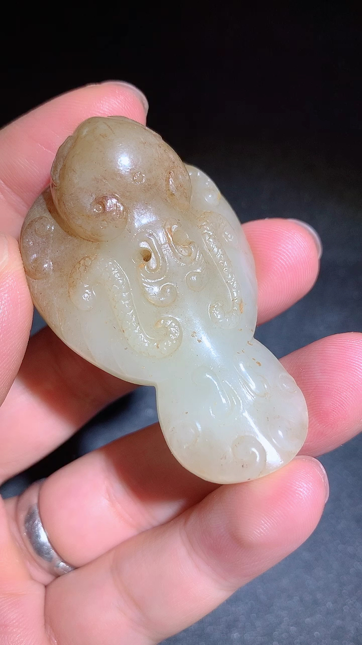 高古玉和田玉#精品高古和田玉鸟挂件