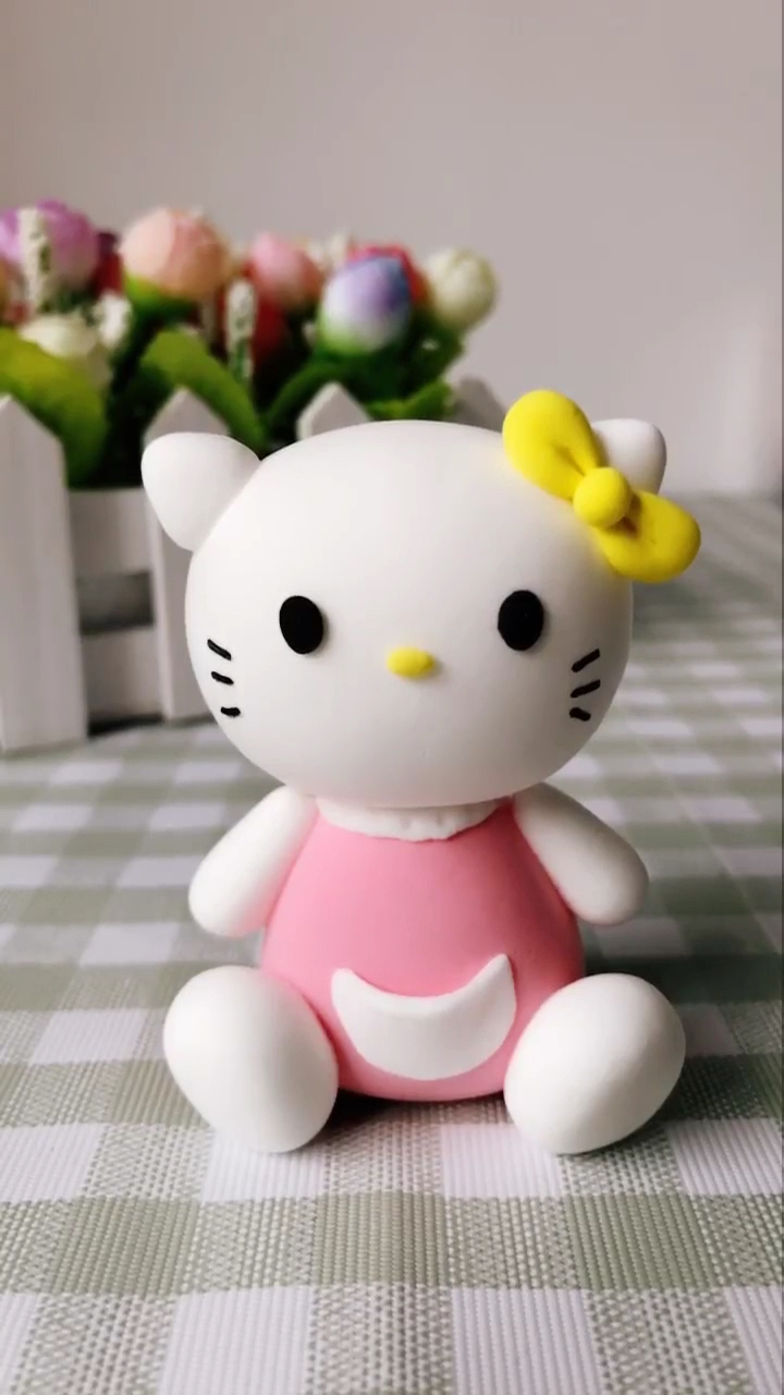 全民独门绝技咖#超轻粘土diyhellokitty