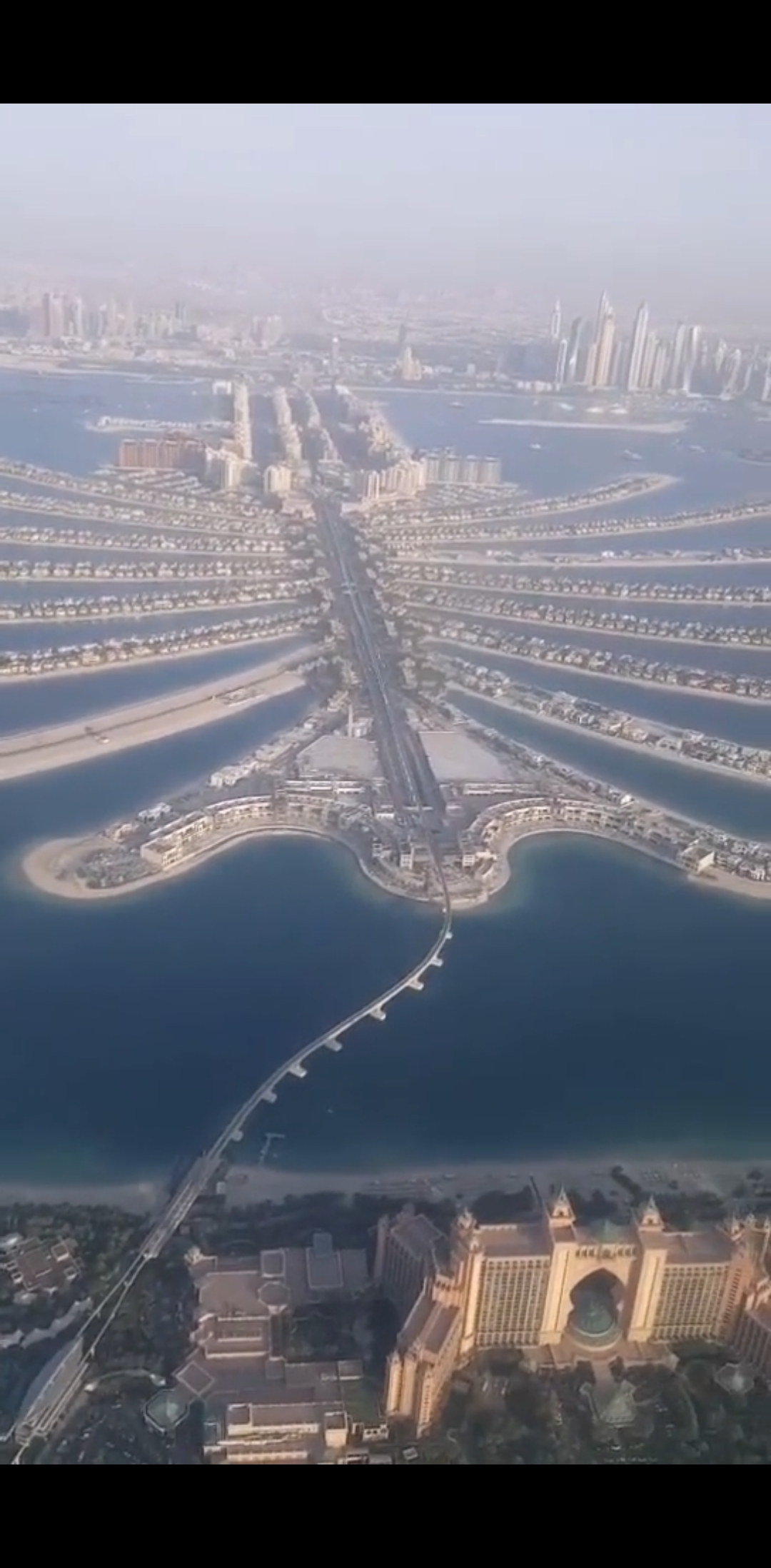 航拍迪拜棕榈岛富人区,真的很美