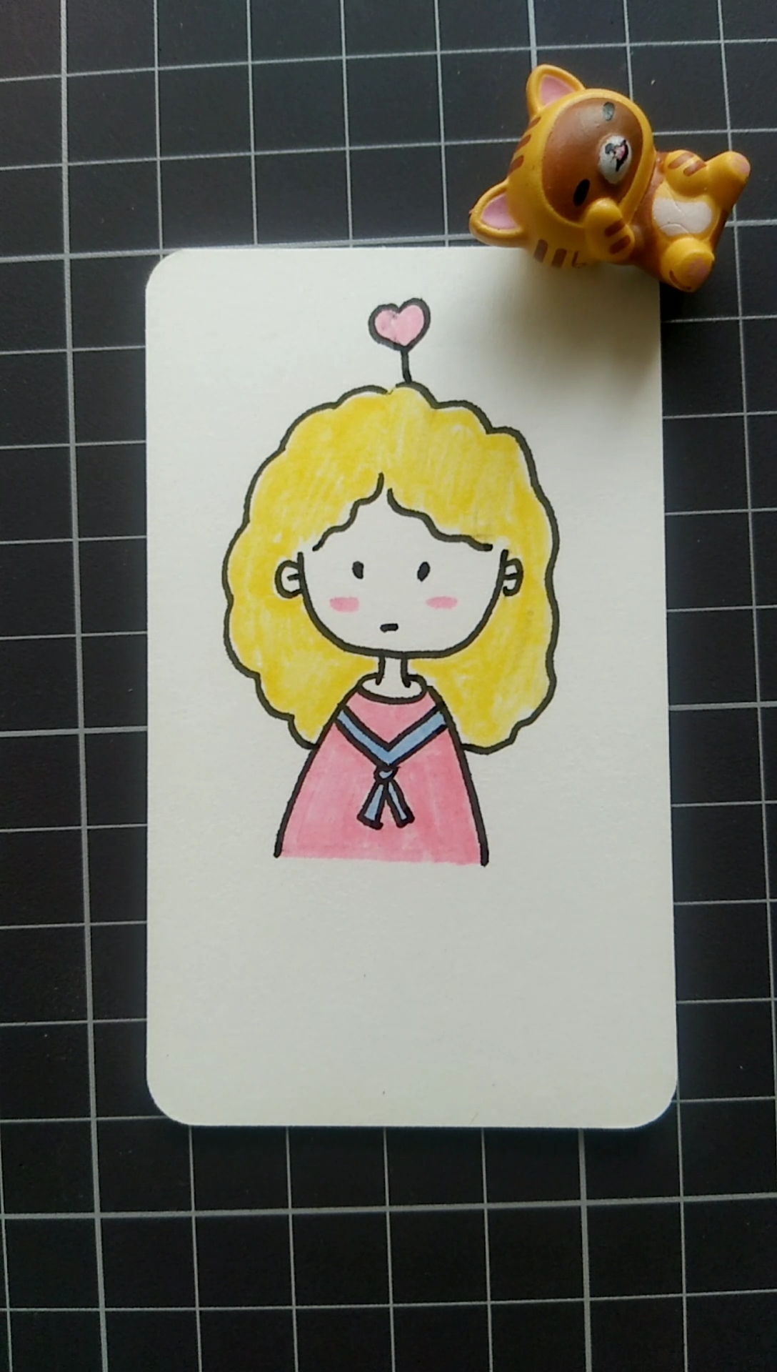 简笔画#教你画卷发小女孩