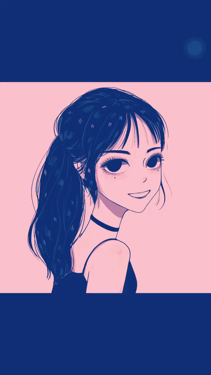 板绘女孩插画#今天画的是小可爱