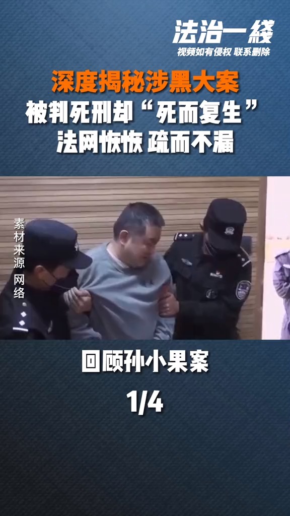 回顧孫小果案.深度揭秘涉黑大案,被判死刑卻