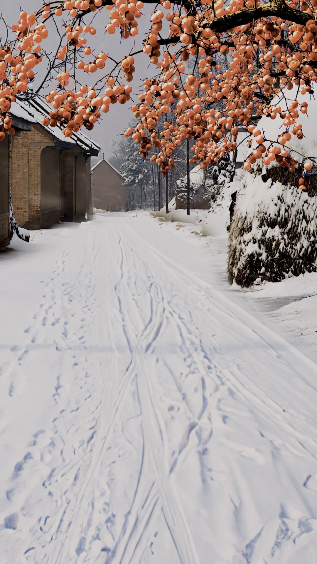 冬季家乡风景图图片