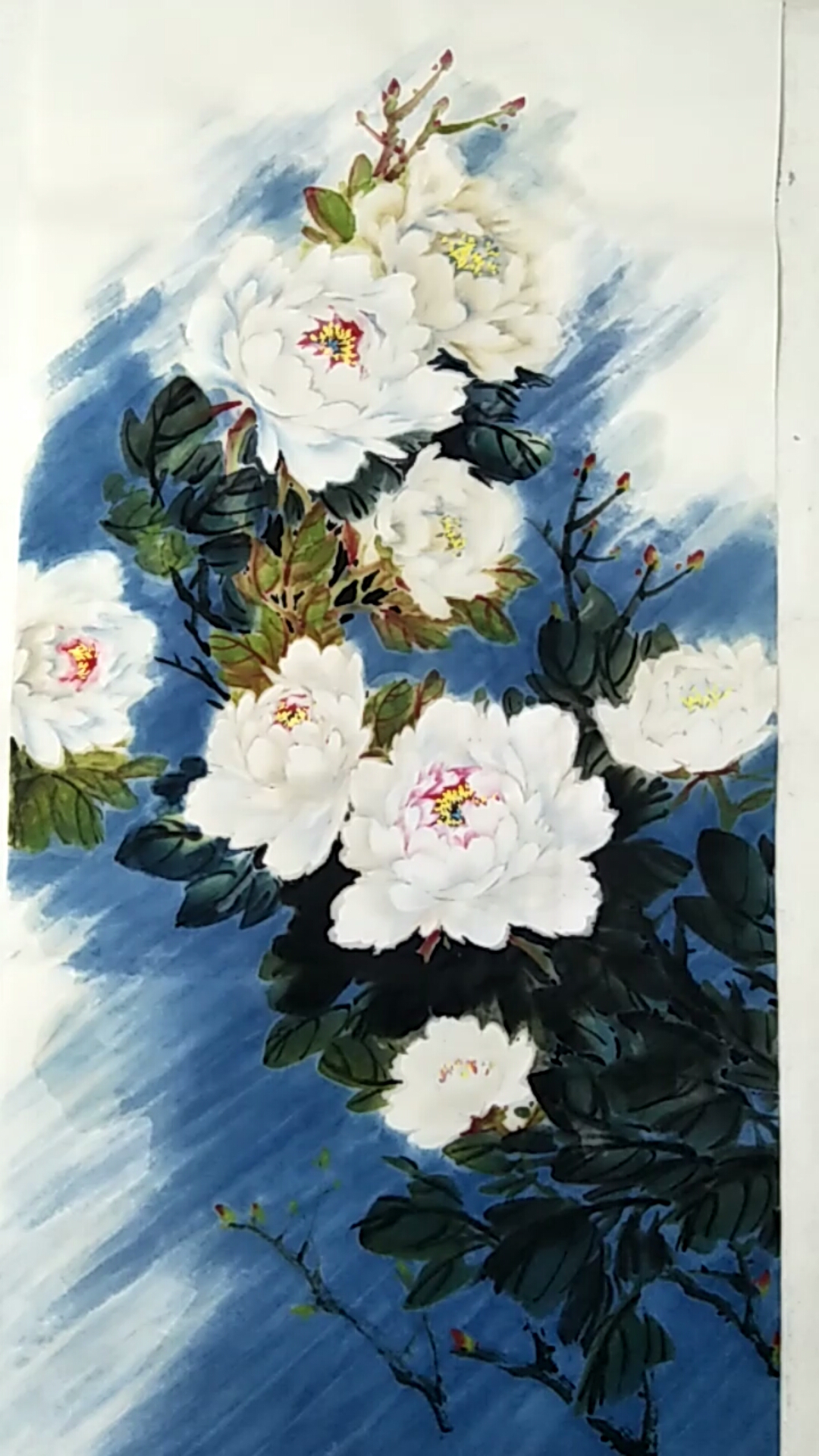 寻找最牛手艺人#遥知不是雪,写意白牡丹完成