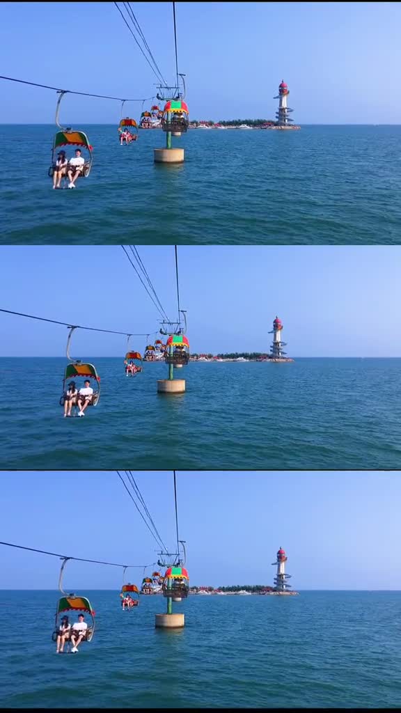 来秦皇岛一定要和喜欢的人做一次跨海索道!