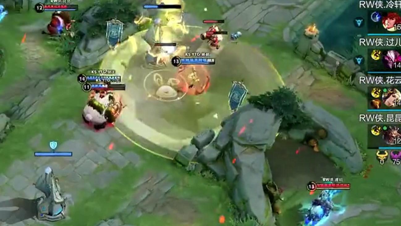 kpl星秀场:rw侠渡劫关羽侧方入场,和牛魔来个前后夹击!