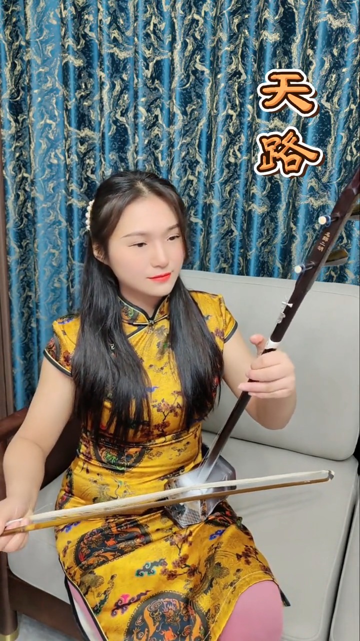 古典中国风国风古韵民乐艺术欣赏二胡拉奏天路弘扬民乐文化