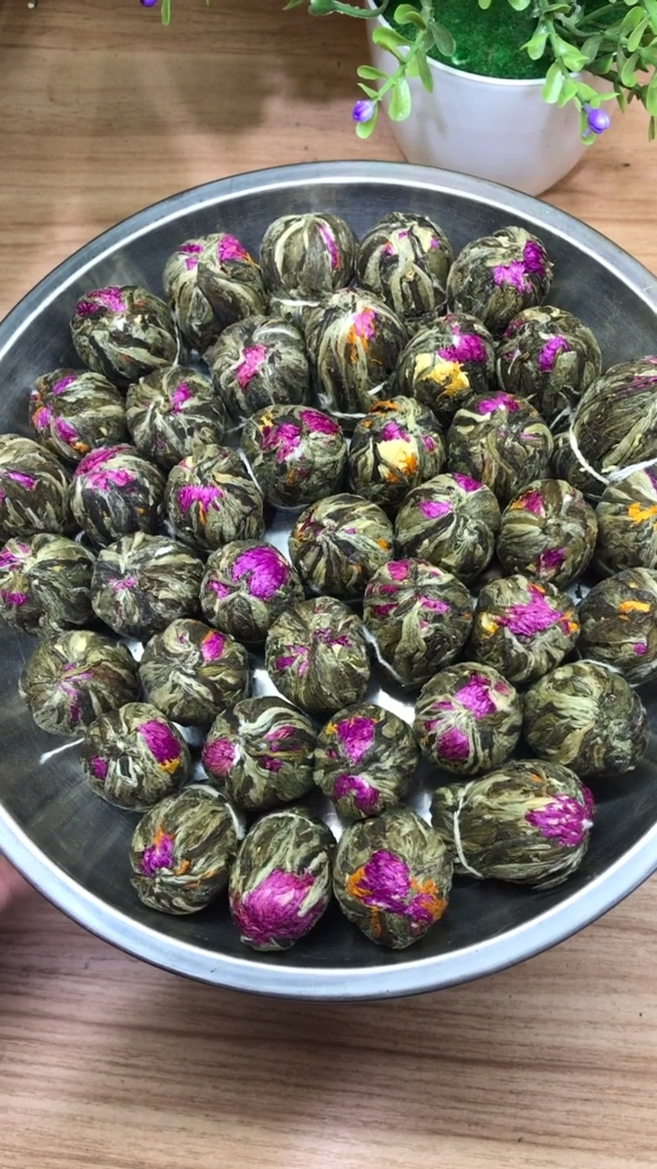 双龙戏珠,花茶