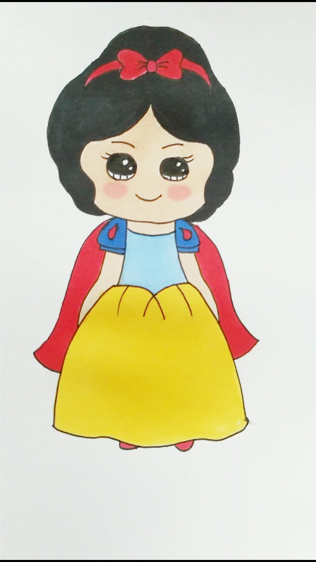 简笔画#教你一分钟画白雪公主