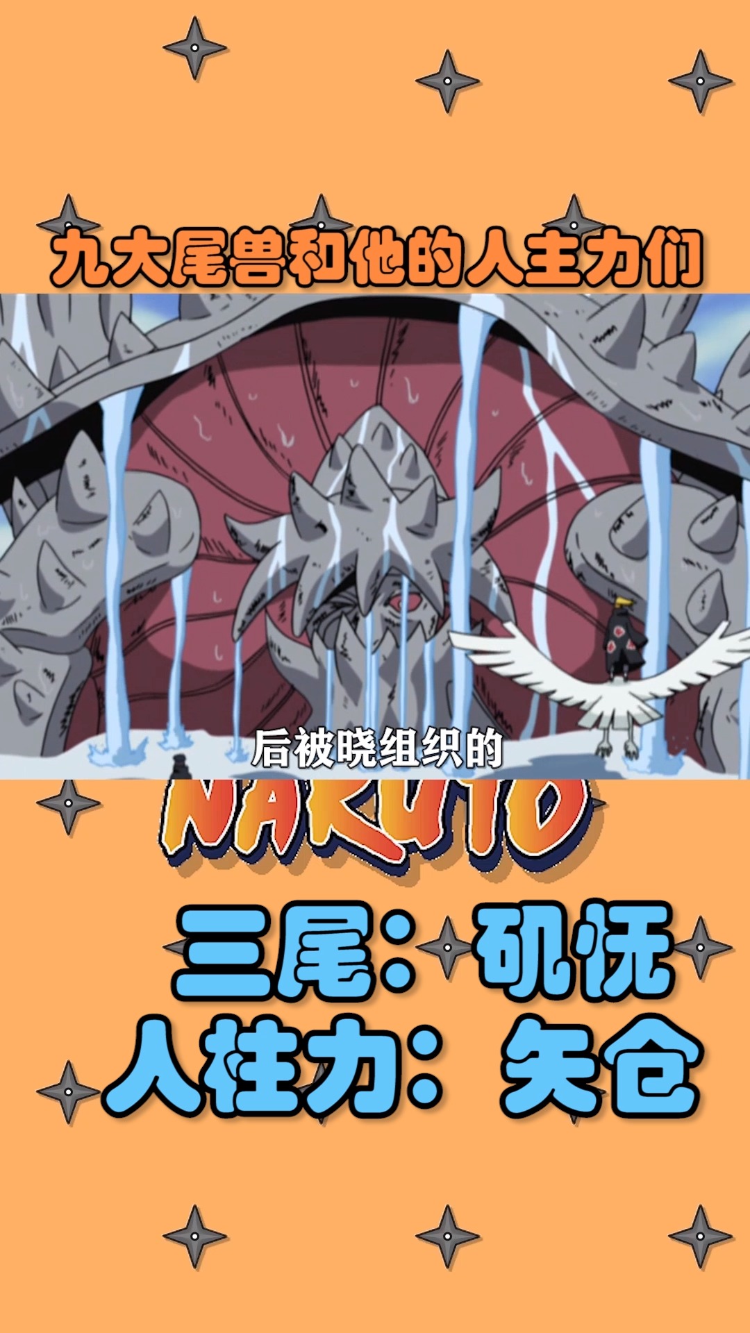 #动漫#九大尾兽之三尾:矶怃-度小视